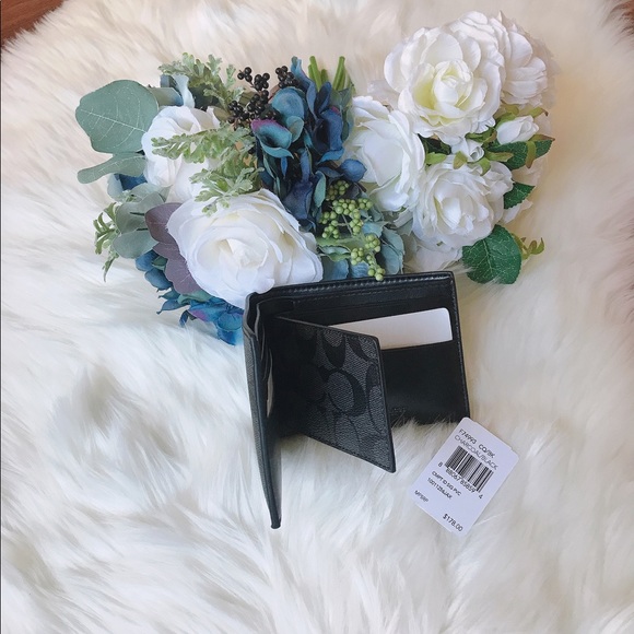 Coach Men’s Compact ID Signature Wallet F74993 - Picture 4 of 7